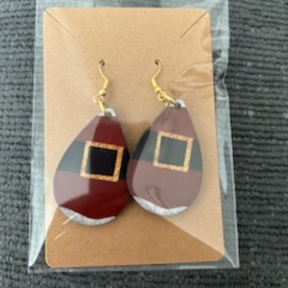 Jewelry - Christmas Santa Teardrop Earrings - NWT